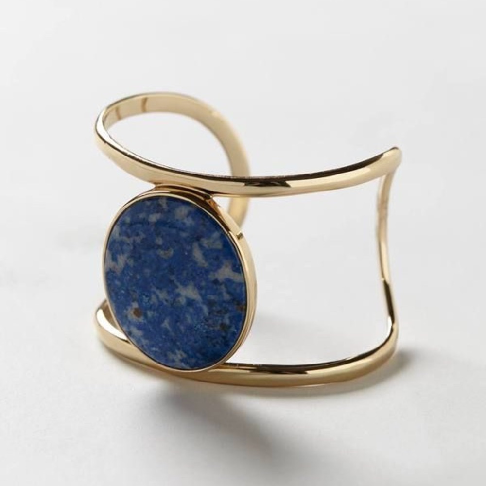 Anthropologie Lapis Cuff Bracelet